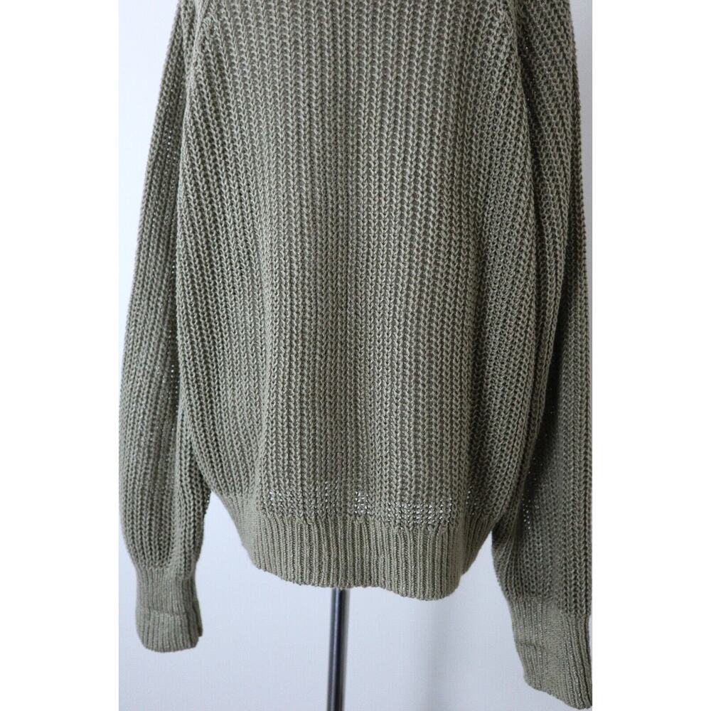 Apiece Apart Size XL Tara Linen Knit Sweater Raglan Sleeve Pullover Green - Picture 9 of 12